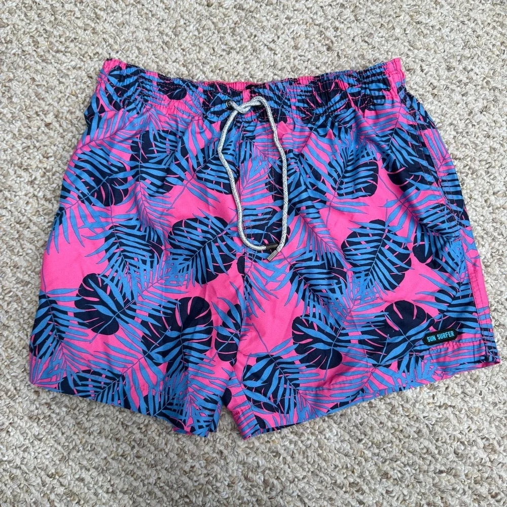 Sun Surfer‎ Men Mesh Liner Swim Trunk Medium Hawaiian